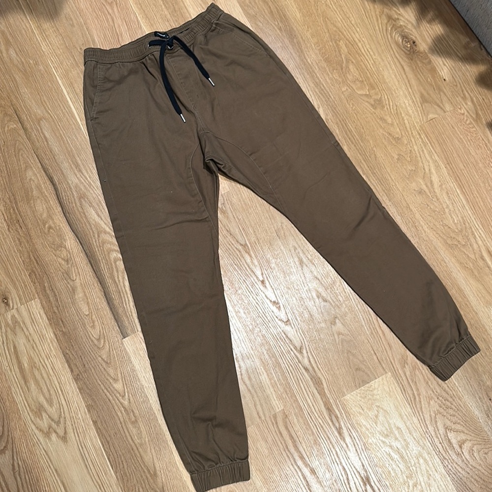 zane robe joggers — size 36 brown lightly worn, good condition.